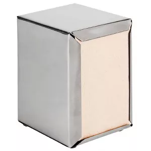 Dispensador servilletas mini servis   11x9x13,5 cm plateado inox (12 unid.)