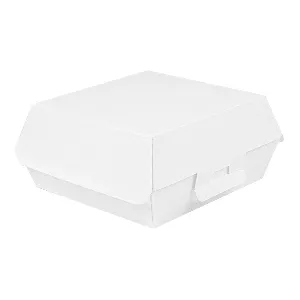 Conchas hamburguesa 'thepack'  17,6x16,8x7,8 cm (xl wider) blanco cartón nano-micro (300 unid.)