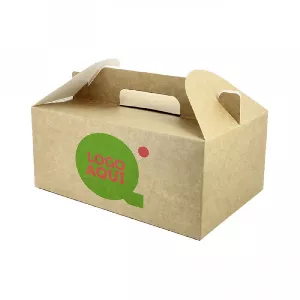 Caja menú maleta Picnic mediano (23x12x10cm) : Dimensiones - 1 Cara|23x12x10cm