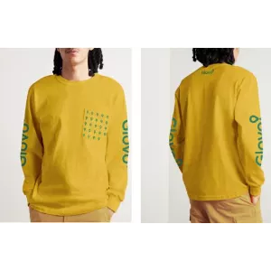 Camiseta Glovo de manga larga 100% algodón